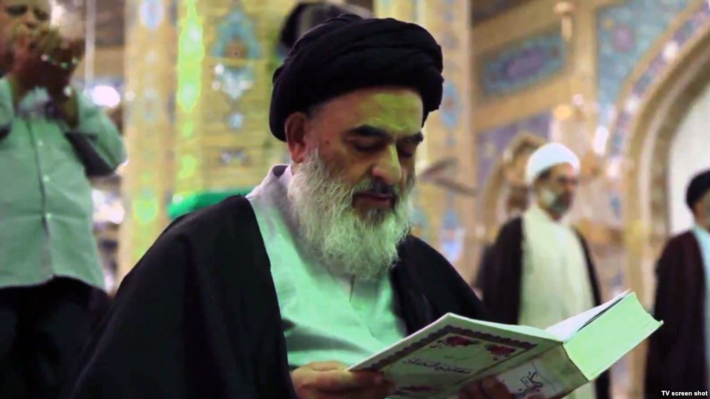 Grand Ayatollah Sadiq Hussaini Shirazi, who opposes th principle of Velayate Faqih, or the Supreme Leader in Iran.