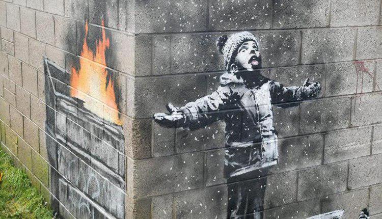 وێنەیەکى بانکسی لەوێڵز هەراى نایەوە