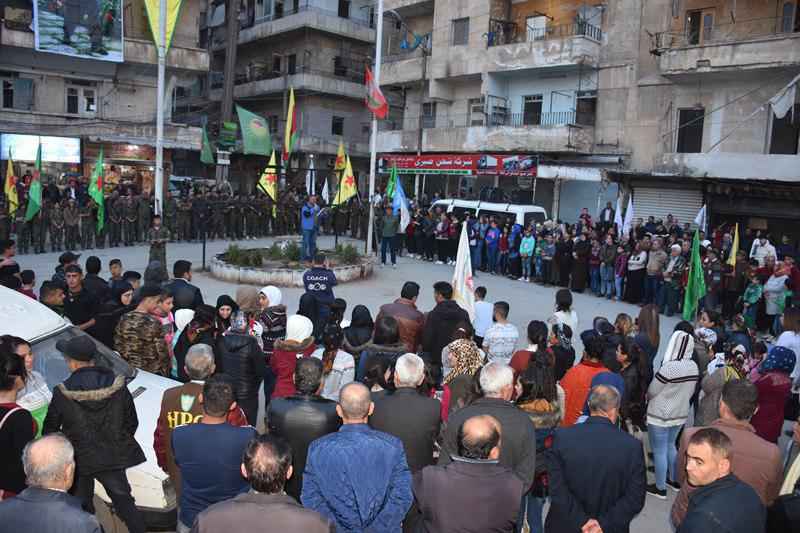 Halep, Hesekê ve Til Hemîs’te halk IŞİD'e karşı zaferi alanlarda kutladı