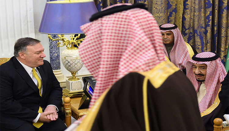 بومبيو مع ملك سلمان