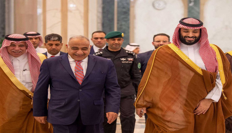 محمد بن سلمان وعادل عبدالمهدي