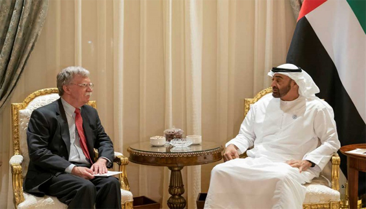 بولتون مع وزير الخارجية الإماراتي