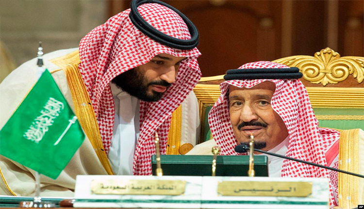 ملك سلمان بن عبدالعزيز مع ولي العهد محمد بن سلمان