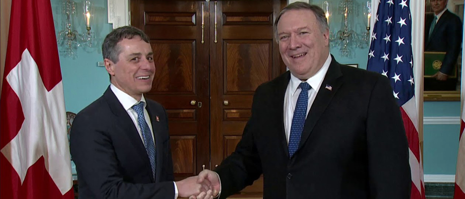 Pompeo meets Swiss FM amid Iran tensions