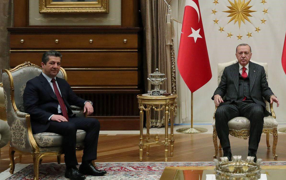 Mesrur Barzani Erdoğan ile görüştü