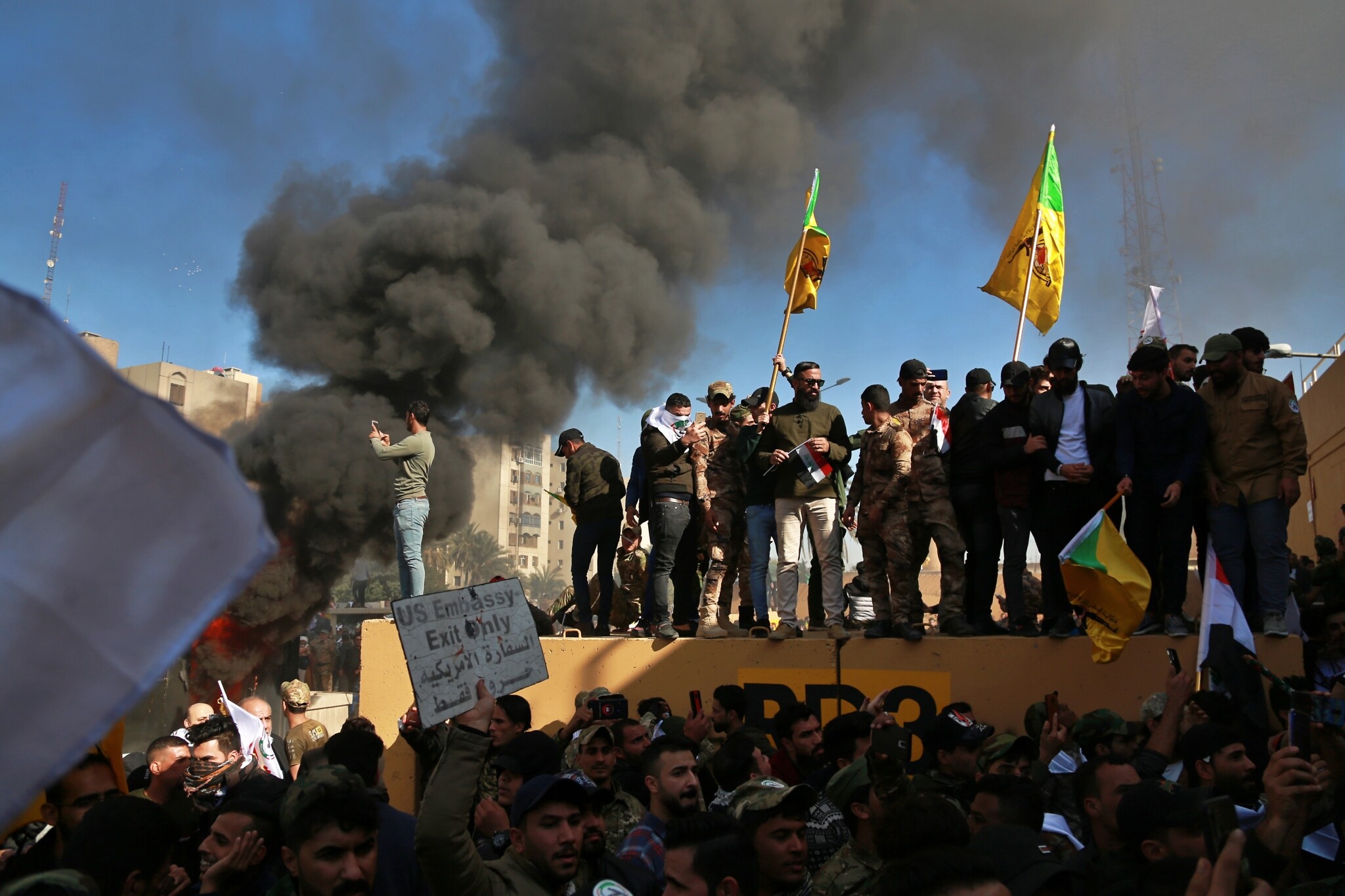 Tramp slams Iran for embassy attack in Iraq