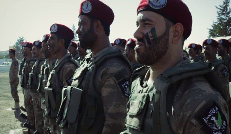 عناصر من فصيل الحمزات الموالي لأنقرة