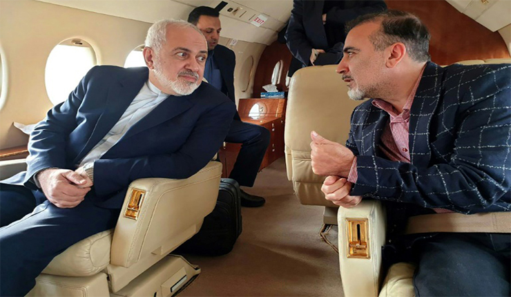 وزير الخارجية محمد جواد ظريف مع العالم مسعود سليماني