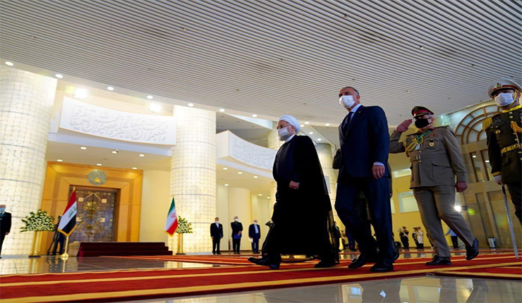 مصطفى الكاظمي، أثناء زيارتهِ إيران