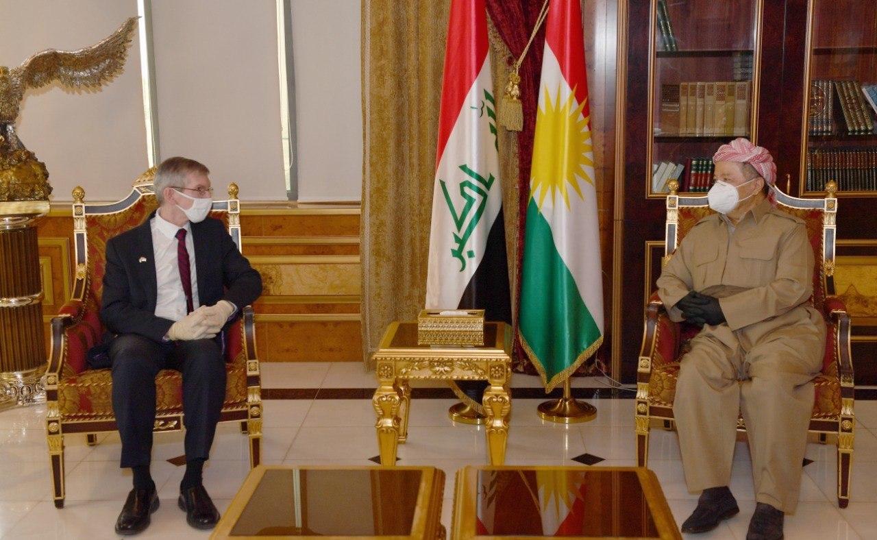ABD’nin Erbil yeni Başkonsolosu Waller Mesud Barzani tarafından kabul edildi