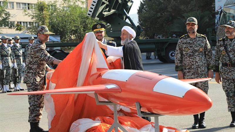 Iran shows off dozens of drones in military parade