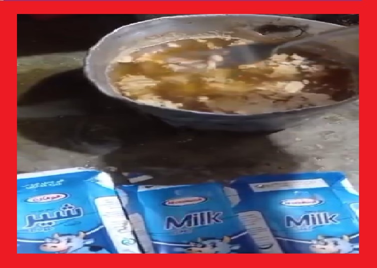 جمهوری اسلامی شیر فاسد میان دانش آموزان مناطق سیل زده توزیع میکند