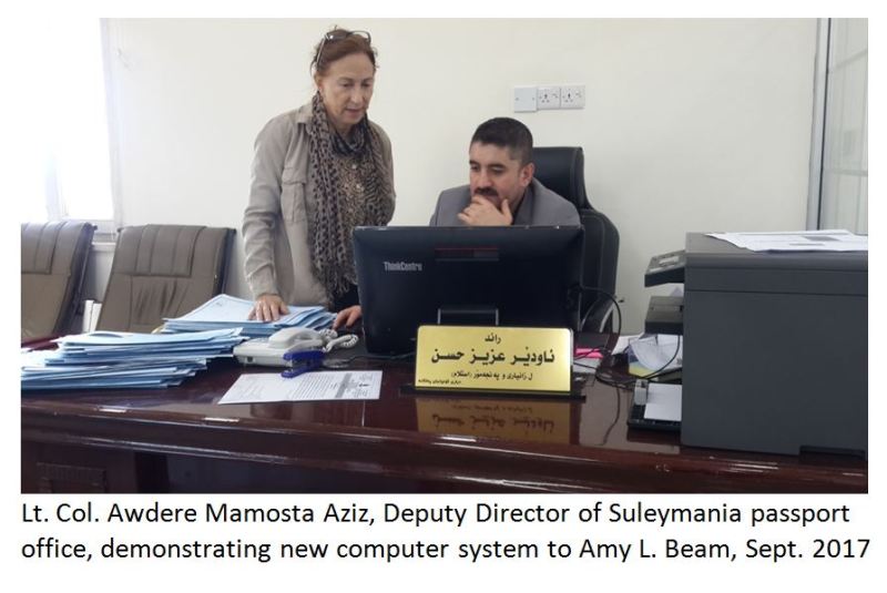 American activist, Dr. Amy L. Beam, tackles corruption in Mosul passport office