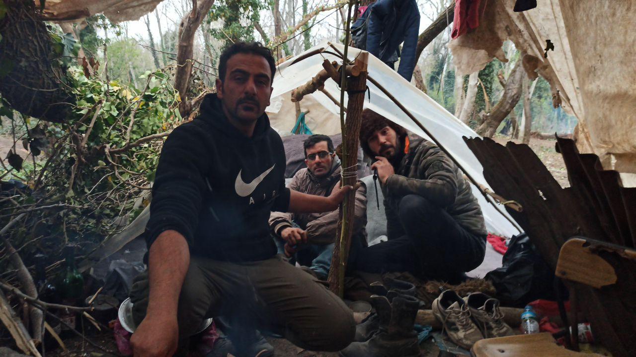 The 31-years-old Farbod Yaghi, left, stuck with thousand others at Turkey-Greece border.