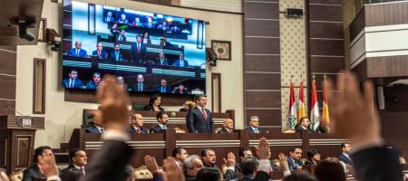 کابینەى نۆیەمى حکومەتى هەرێمى کوردستان دەنگى پێ درا