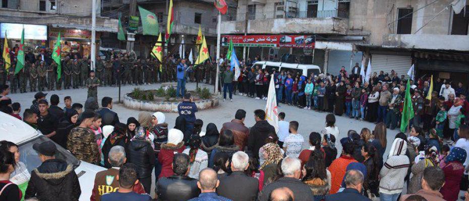 Halep, Hesekê ve Til Hemîs’te halk IŞİD'e karşı zaferi alanlarda kutladı