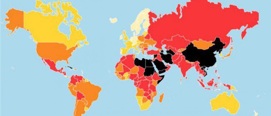 کۆماری ئیسلامی خراپترین وڵاتە لە ڕووی ئازادی ڕاگەیاندنەوە