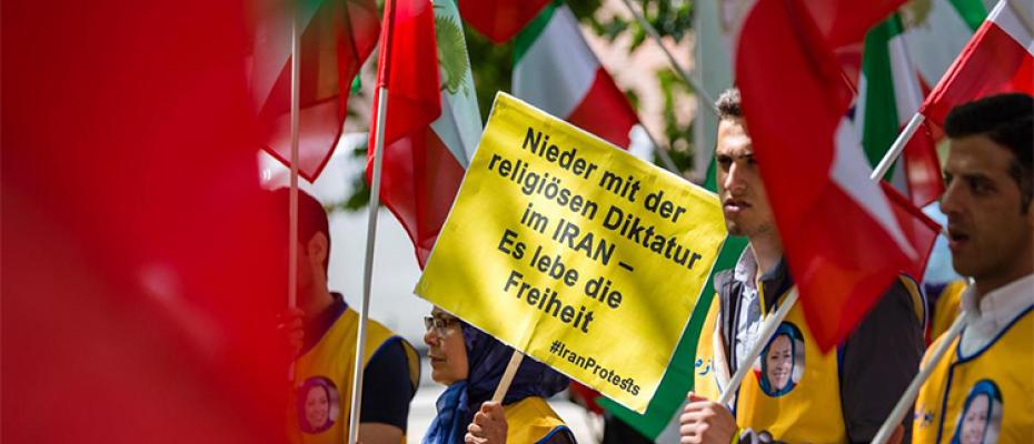 تظاهرة للمعارضة الإيرانية في الأتحاد الأوروبي