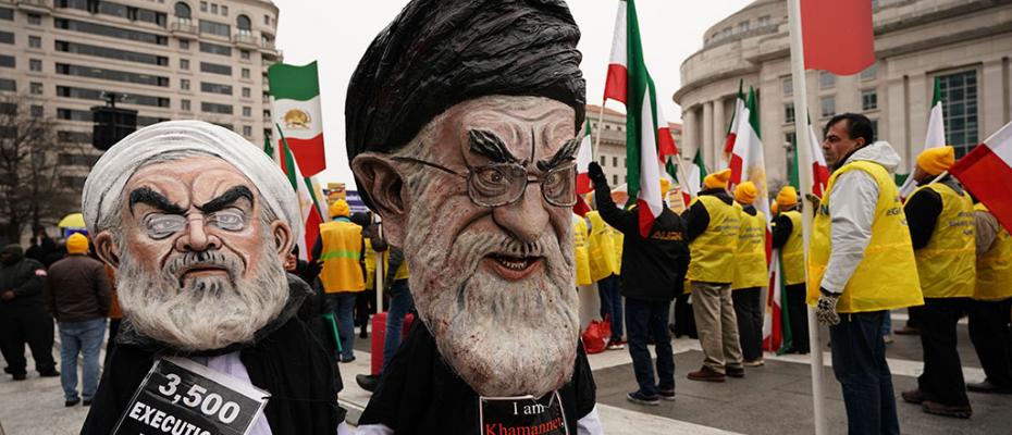مظاهرة للمعارضيين للنظام الإيراني