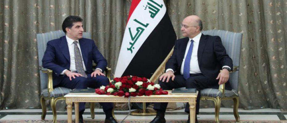 Neçirvan Barzani, Berhem Salih ve Abdulmehdi ile anayasayı görüştü