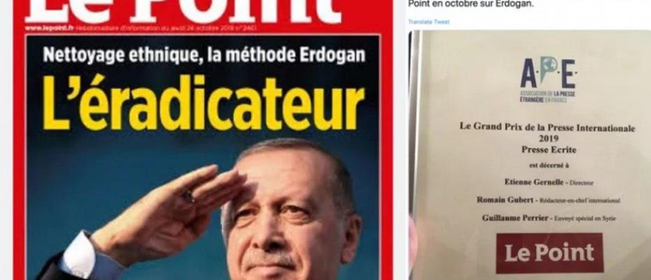 Le Point’e, Rojava’ya yönelik Türk işgaline dair cesaretinden dolayı ‘Büyük Ödül’