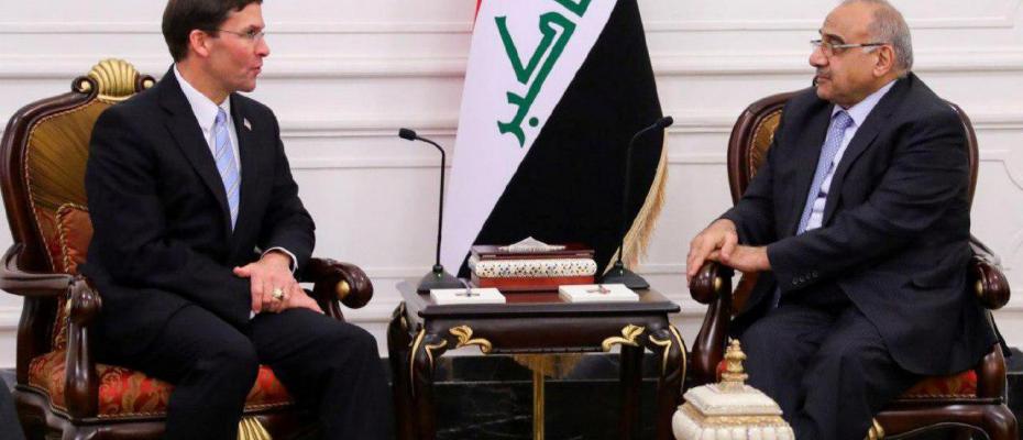 Mark Esper’den Abdulmehdi’ye: İran rejiminin saldırılarından endişeliyiz
