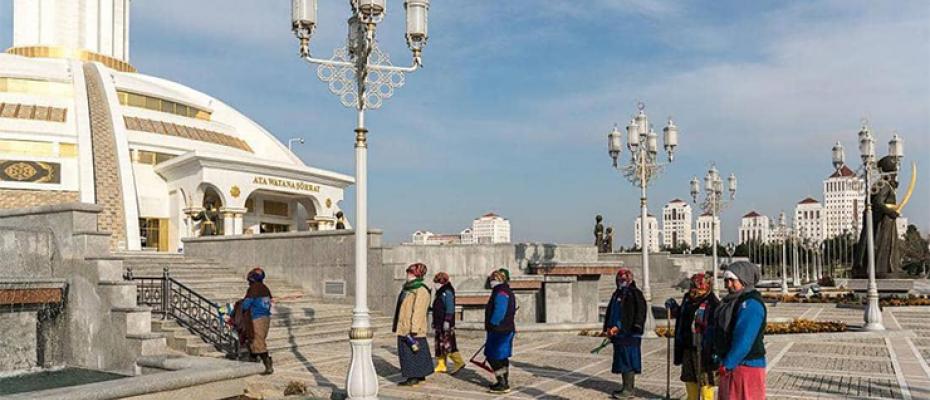 جانب من مدينة عشق أباد عاصمة تركمانستان