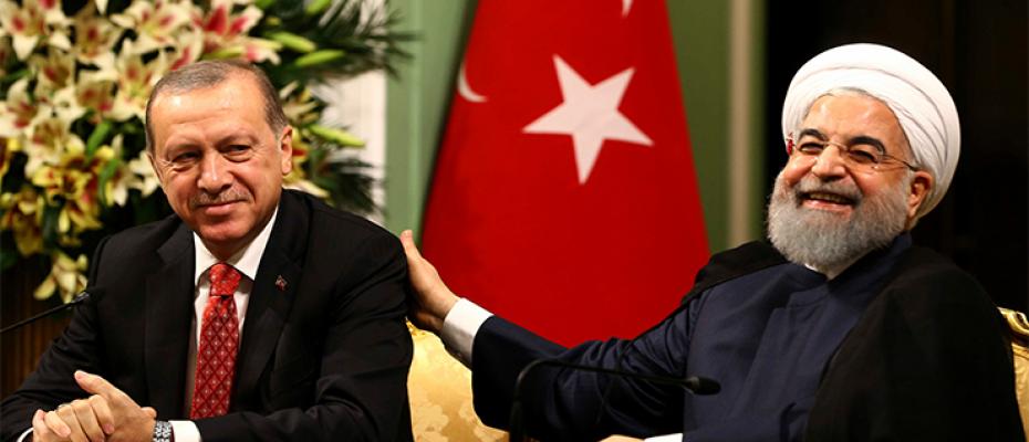 حسن روحاني، الرئيس الإيراني مع نظيره التركي، رجب طيب أردوغان