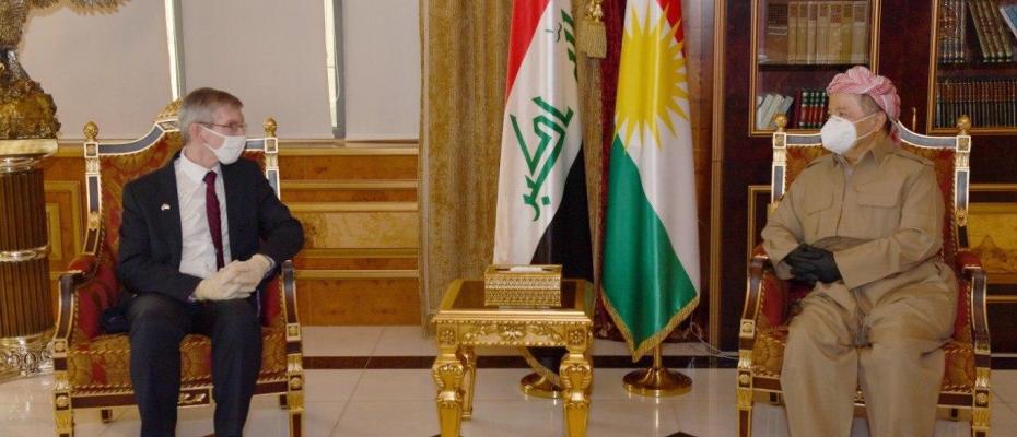 ABD’nin Erbil yeni Başkonsolosu Waller Mesud Barzani tarafından kabul edildi