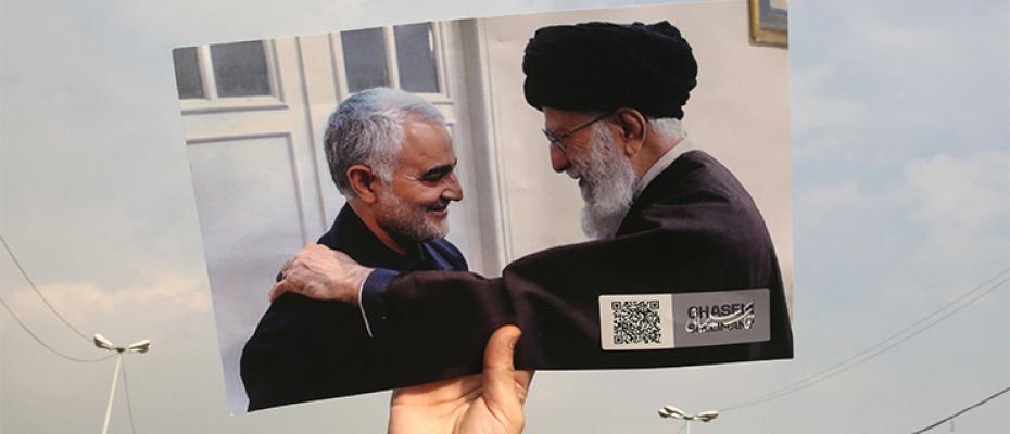 صورة قاسم سليماني مع خامنئي
