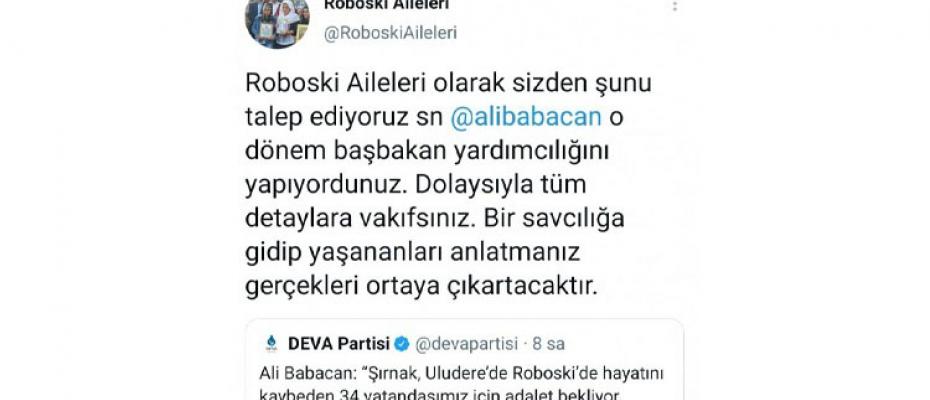 Roboskili ailelerden Babacan’a: Yaşananları anlat
