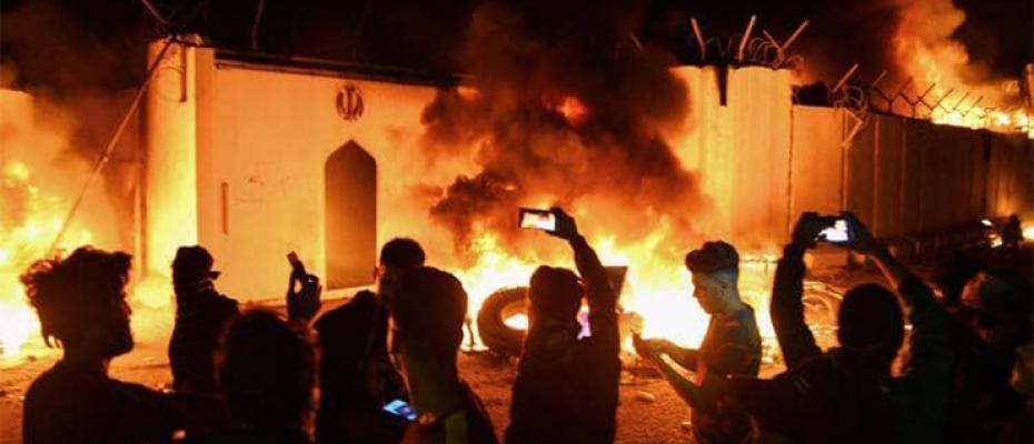 حرق القنصلية الإيرانية في كربلاء