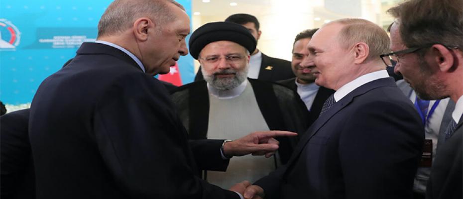بوتين ورئيسي وأردوغان