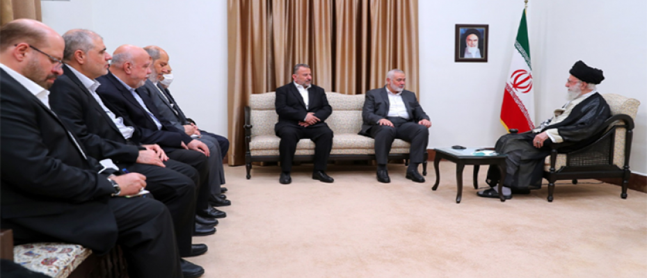 خامنئي مع قادة حماس